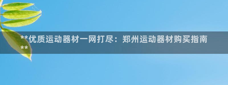 意昂3科技：**优质运动器材一网打尽：郑州运动器材购