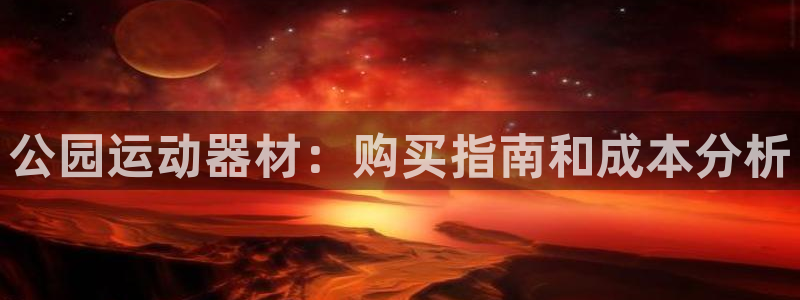 意昂体育3是干嘛的公司：公园运动器材：购买指南和成本