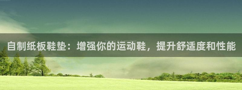 意昂3官方：自制纸板鞋垫：增强你的运动鞋，提升舒适度