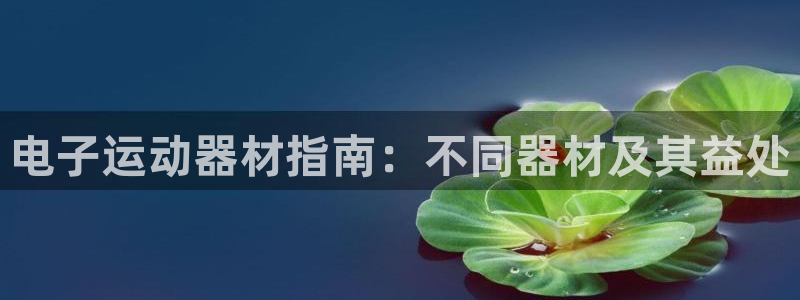 意昂3开户：电子运动器材指南：不同器材及其益处