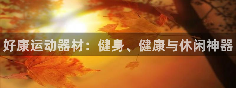 意昂3代理：好康运动器材：健身、健康与休闲神器
